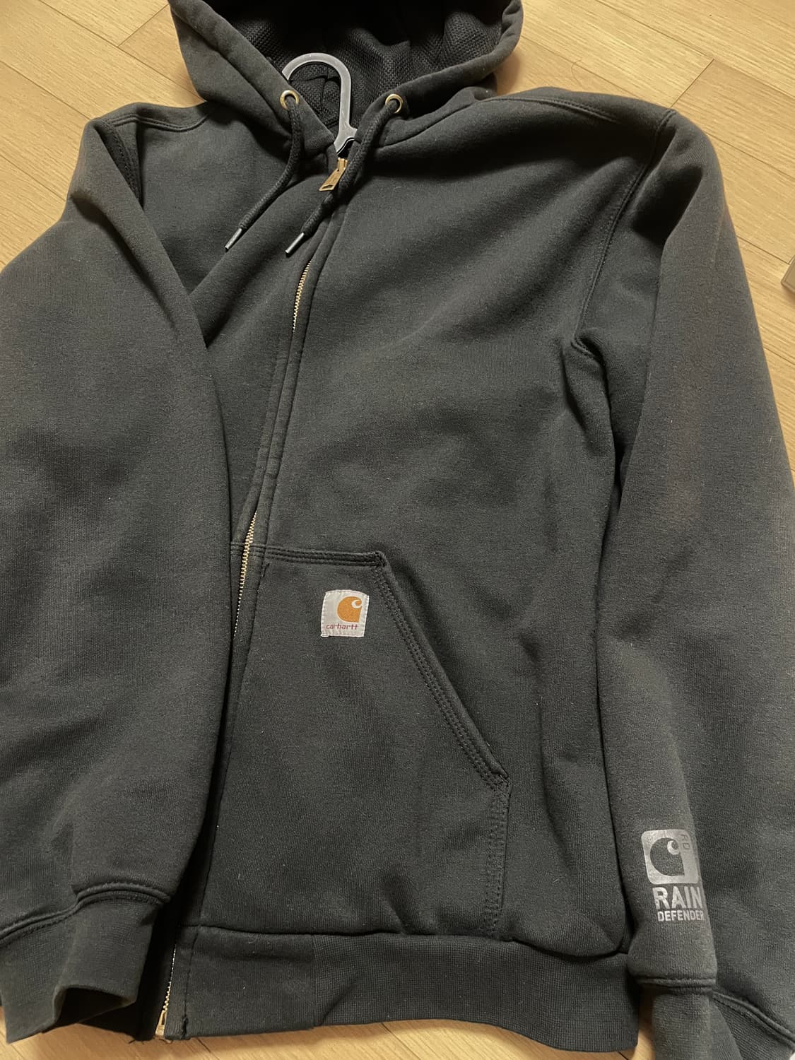 칼하트 후드집업 블랙 S 상품이미지1