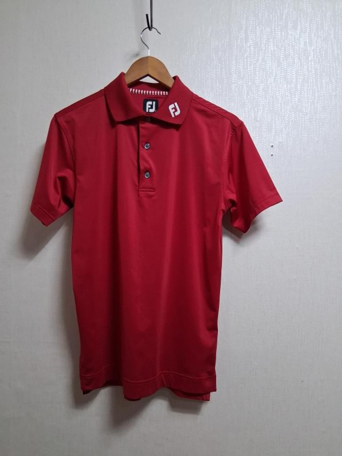 풋조이 남성 골프반팔티 짙은빨강 져지반팔카라티 90S
 상품이미지1