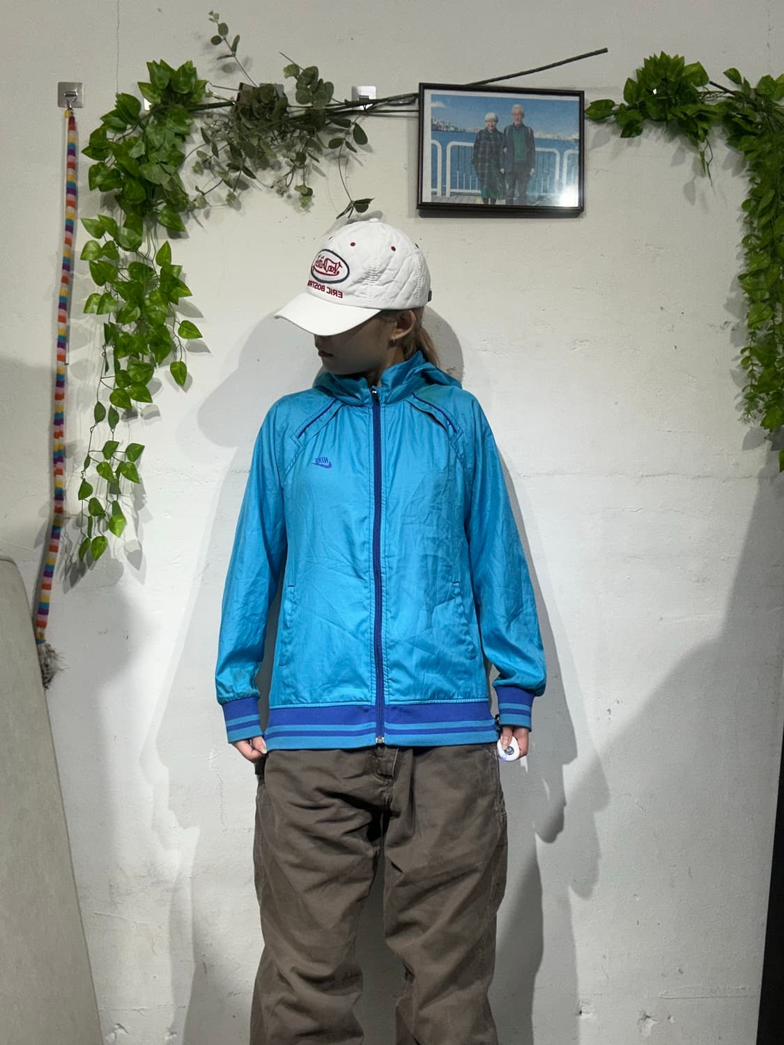 나이키 스카이 블루 로고 하늘색 후드 집업 상품이미지2