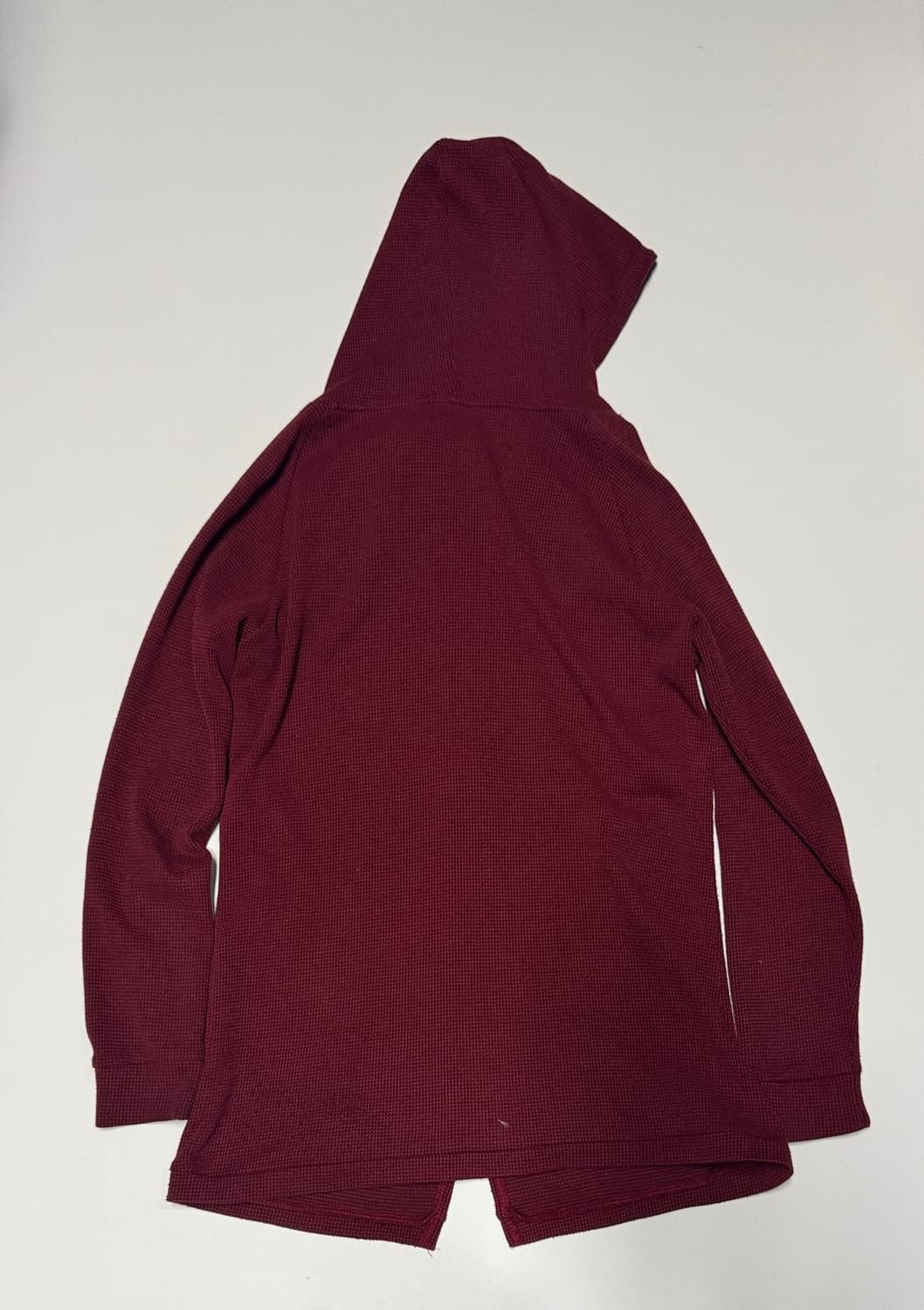 넘버나인 일본빈티지 와플 후드 집업 버건디 상품이미지2