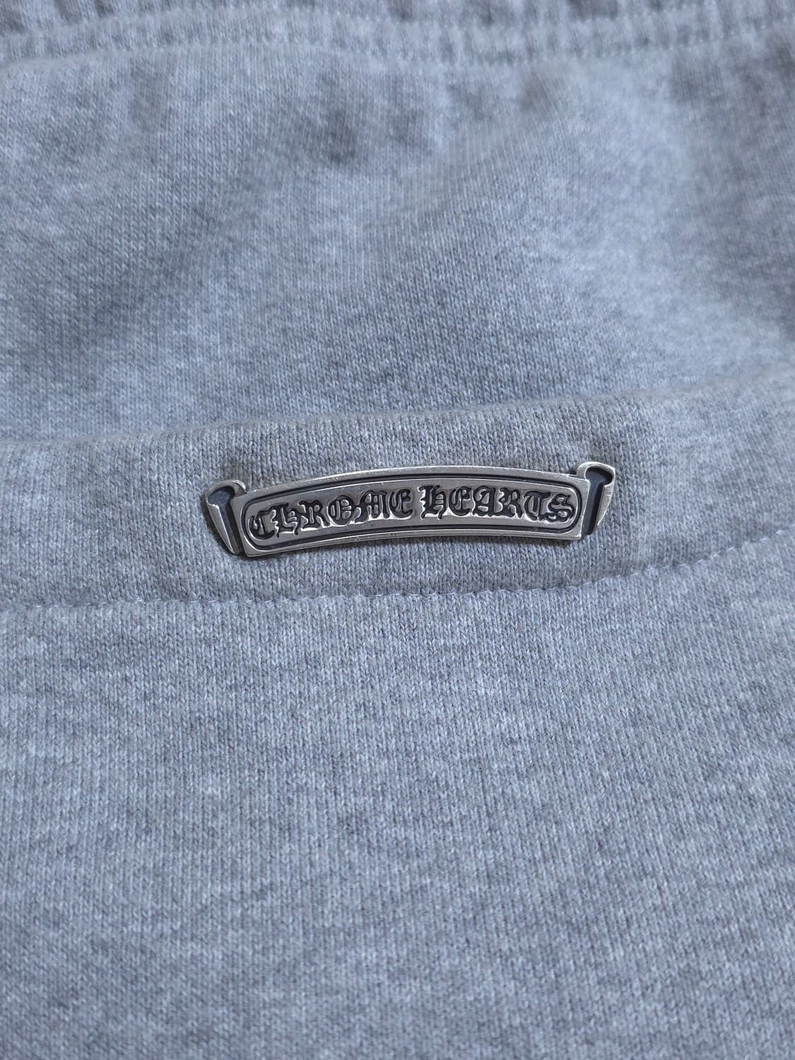 [XL] 크롬하츠 레더패치 페이퍼잼 스웻쇼츠 반바지 그레이 상품이미지5