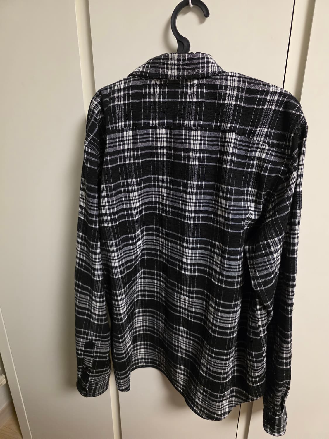 Stu 블랙 체크 셔츠 L사이즈 상품이미지3