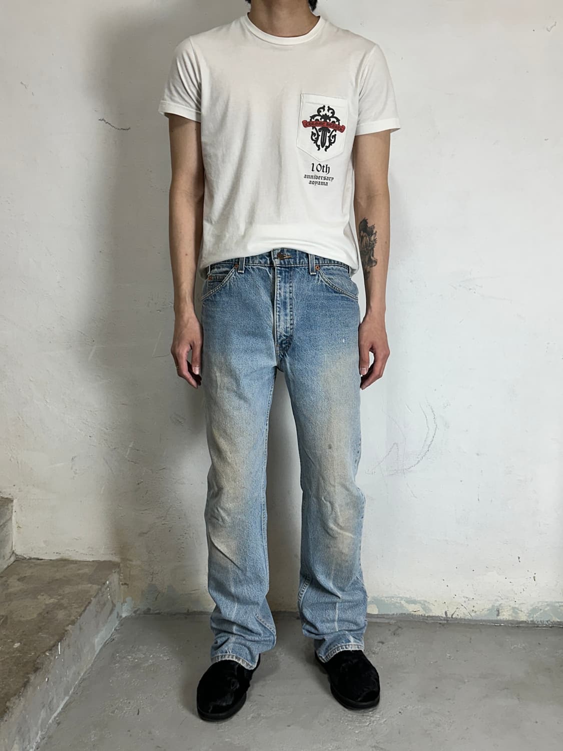 90's USA Made 빈티지 리바이스 517 오렌지탭 부츠컷 데님 상품이미지2