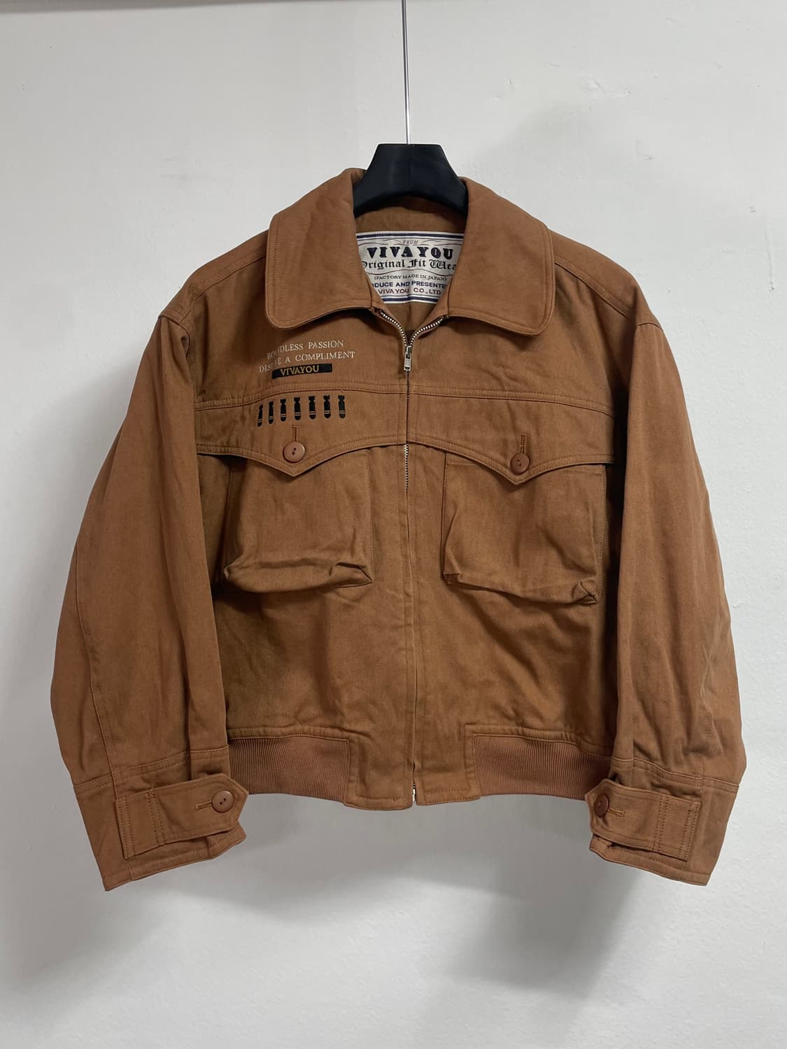 90s 빈티지 우먼스 비바유 레트로 코튼 블루종 자켓 (on.518) 상품이미지1