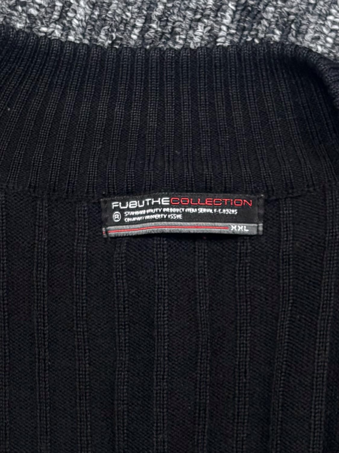 후부 데님 배색 니트 집업 자켓 상품이미지6