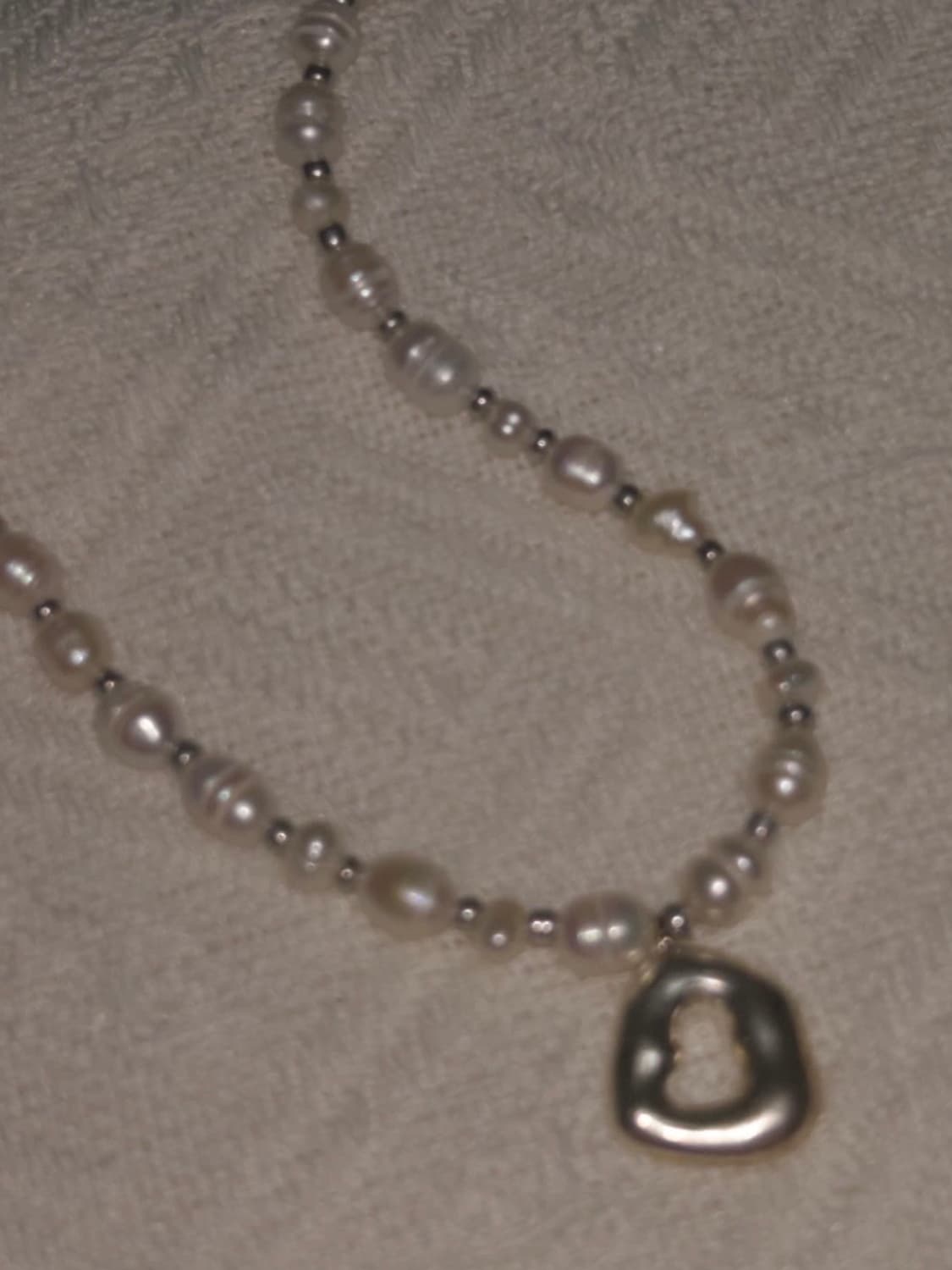 Silver peal bold necklace  상품이미지2
