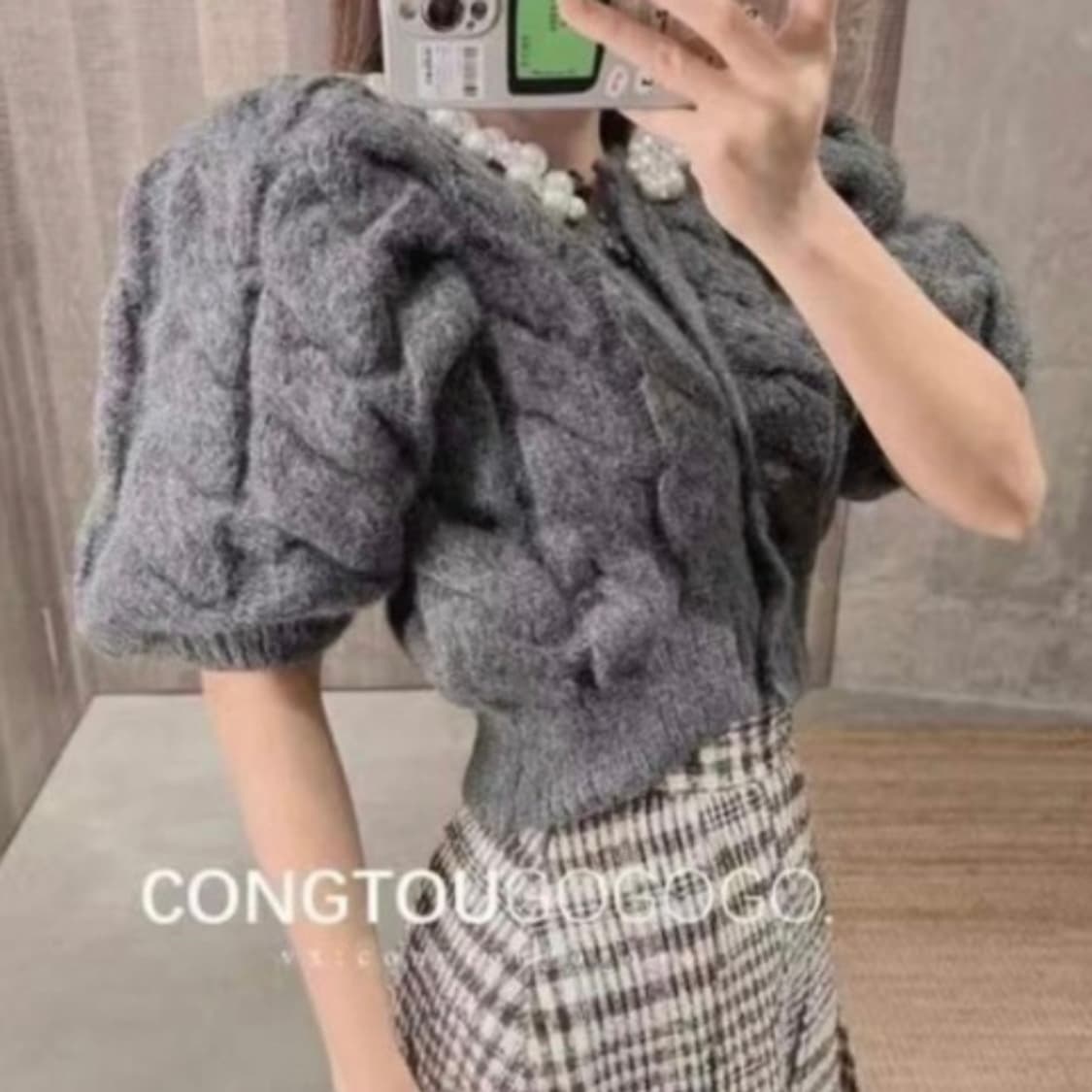 코코마랑(COCOMARANT) 로카 퍼프 가디건 55 상품이미지1