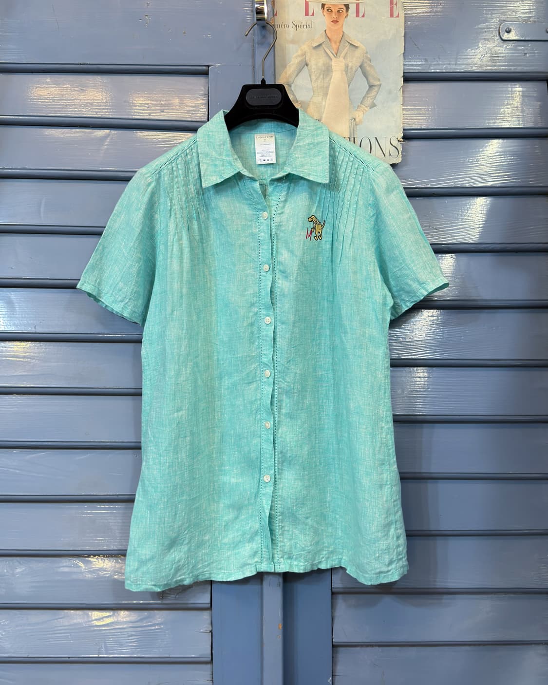 Lands End 강아지 자수 셔츠 상품이미지2