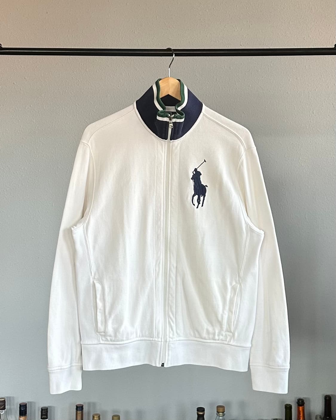 [L]폴로 랄프로렌 빅포니 화이트 코튼 집업 상품이미지1