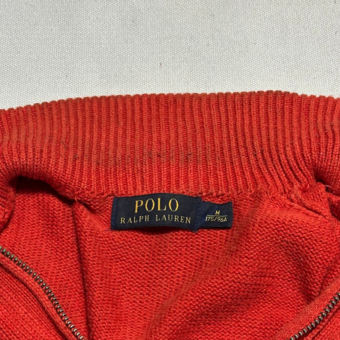 M 폴로랄프로렌 오렌지 반집업 코튼 니트 상품이미지6