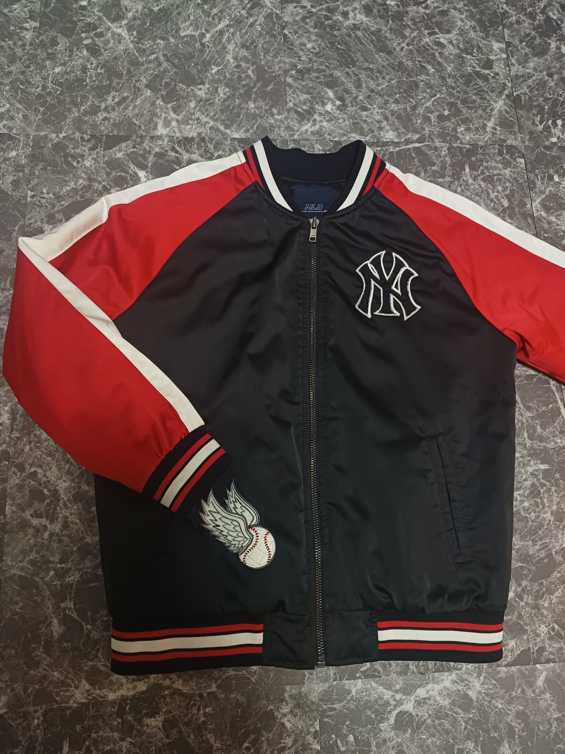 MLB 뉴욕양키스 배색 스타디움 자켓 (11세용) 상품이미지1