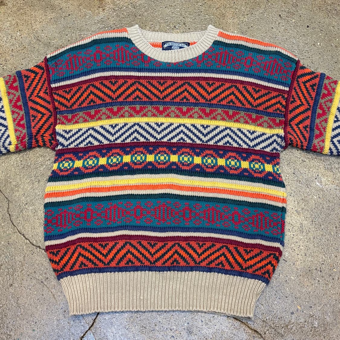 90s Made in USA 빈티지 코튼 니트 상품이미지4