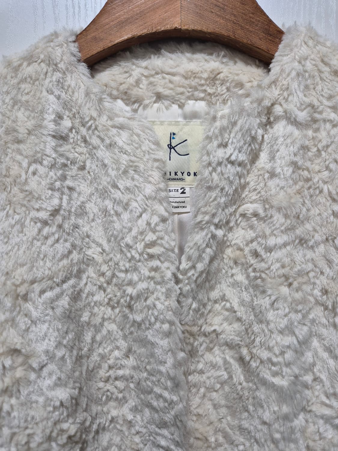 (세일)JPN. BRAISGIRL 아이보리 퍼 자켓 상품이미지2