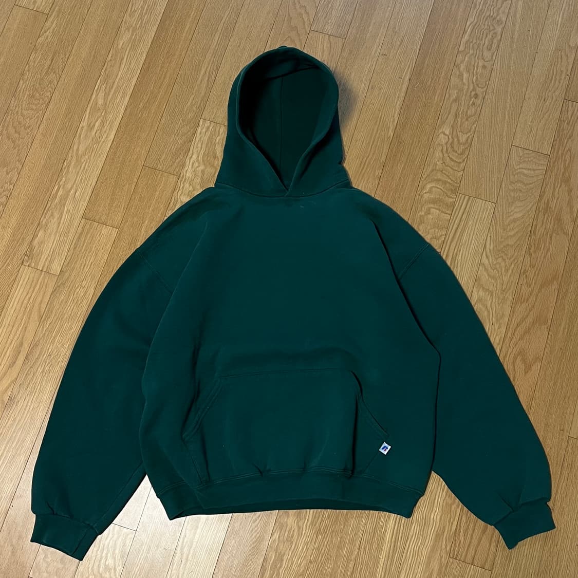 [L] 00s 빈티지 러셀 후드 포레스트 그린 상품이미지1