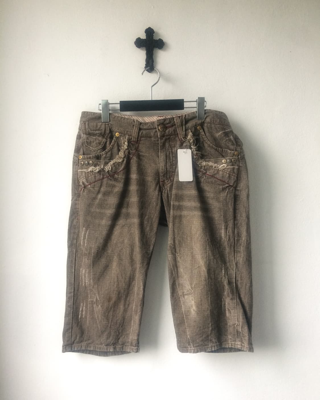 Grunge mood washing half pants 상품이미지1