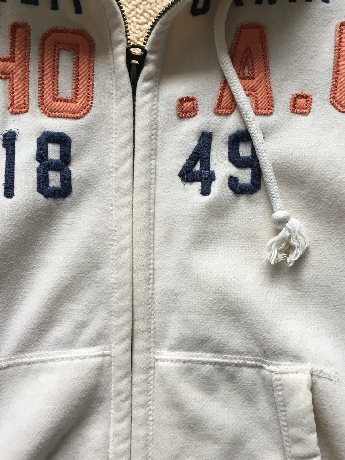 후아유 쉐르파 패치로고 후드집업 상품이미지7