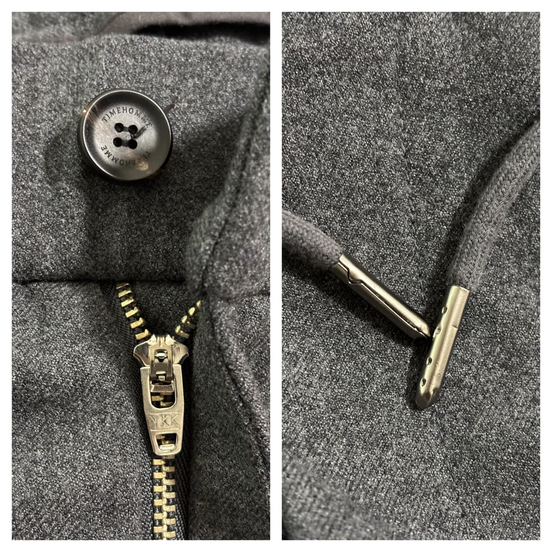 타임옴므 릴렉스핏 원턱 추동 밴딩 슬랙스86(34")/진그레이 상품이미지7