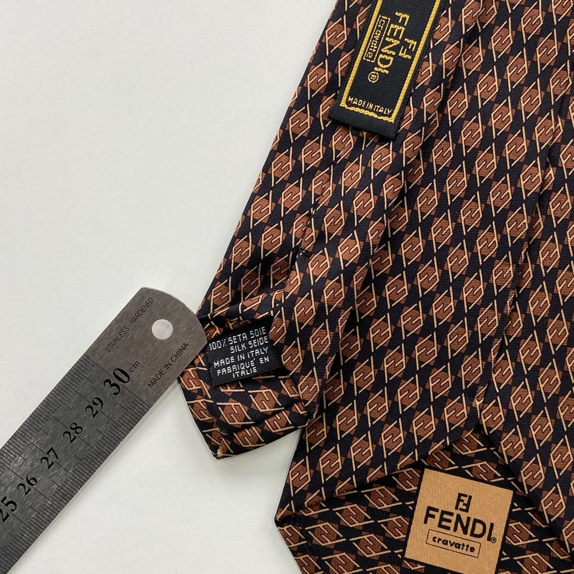 펜디 (FENDI) FF 모노그램 정품 명품 넥타이 상품이미지4
