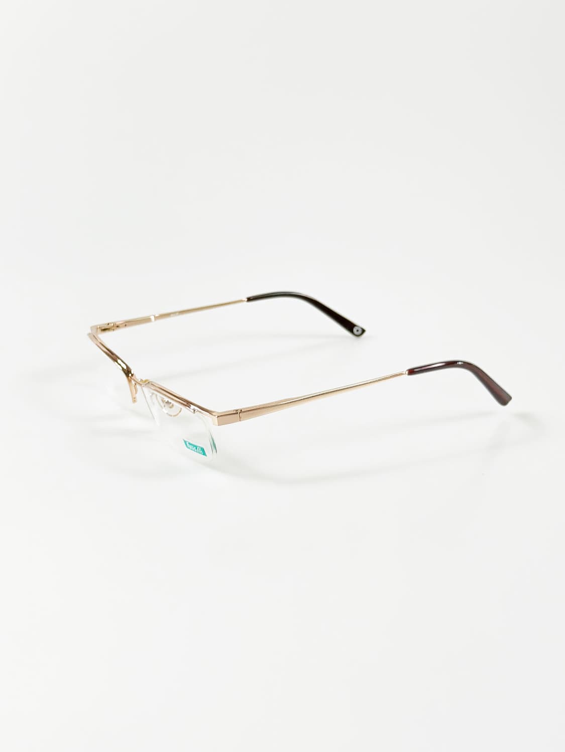 90s FUTIS 로즈골드 스퀘어 반무테 빈티지 안경 상품이미지3