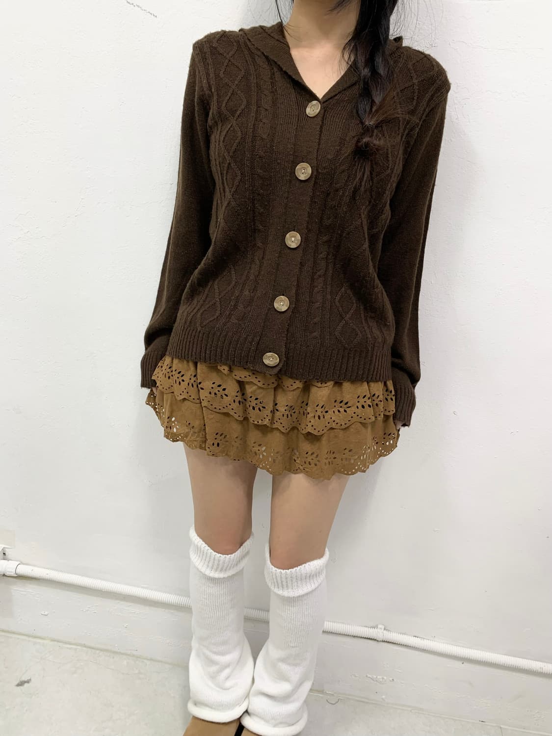 [A.V.V] 아베베 라떼갸루 코코아 니트 가디건 상품이미지2