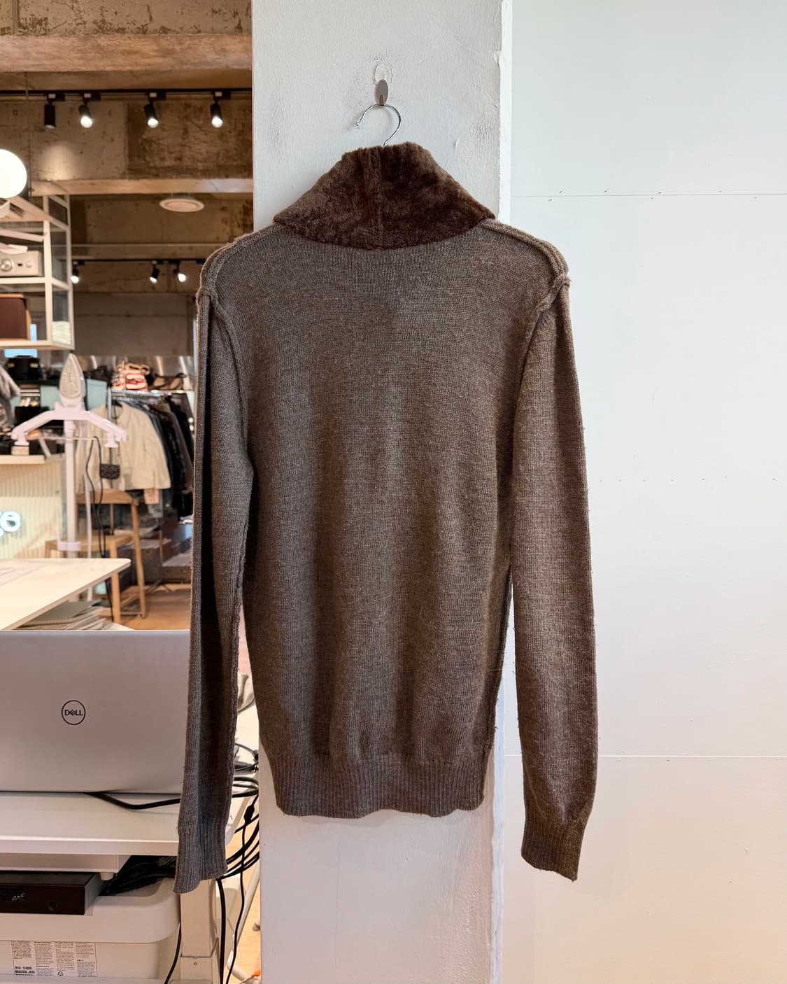 돌체앤가바나 브라운 하프버튼 램스킴 울 니트  상품이미지7