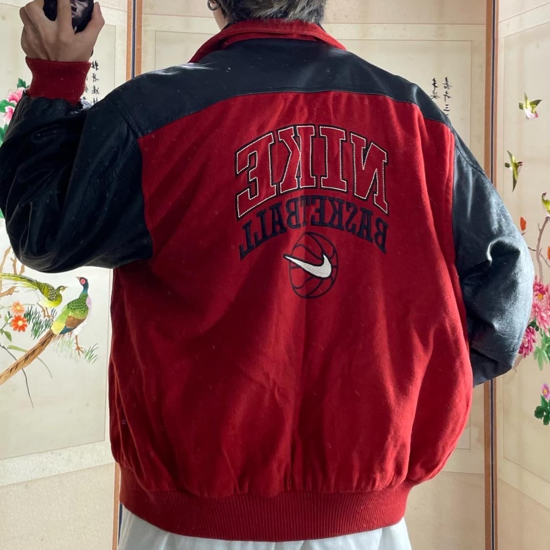 1990s 나이키 NIKE 소가죽 배스킷볼 자켓 상품이미지1