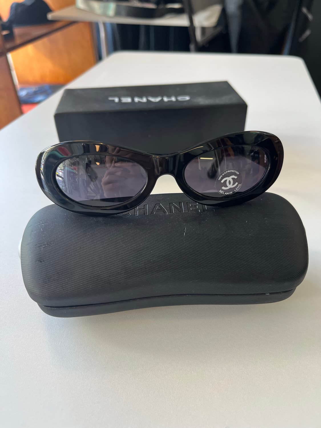 샤넬 빈티지 90‘s chanel mod.5007 블랙 선글라스 상품이미지4