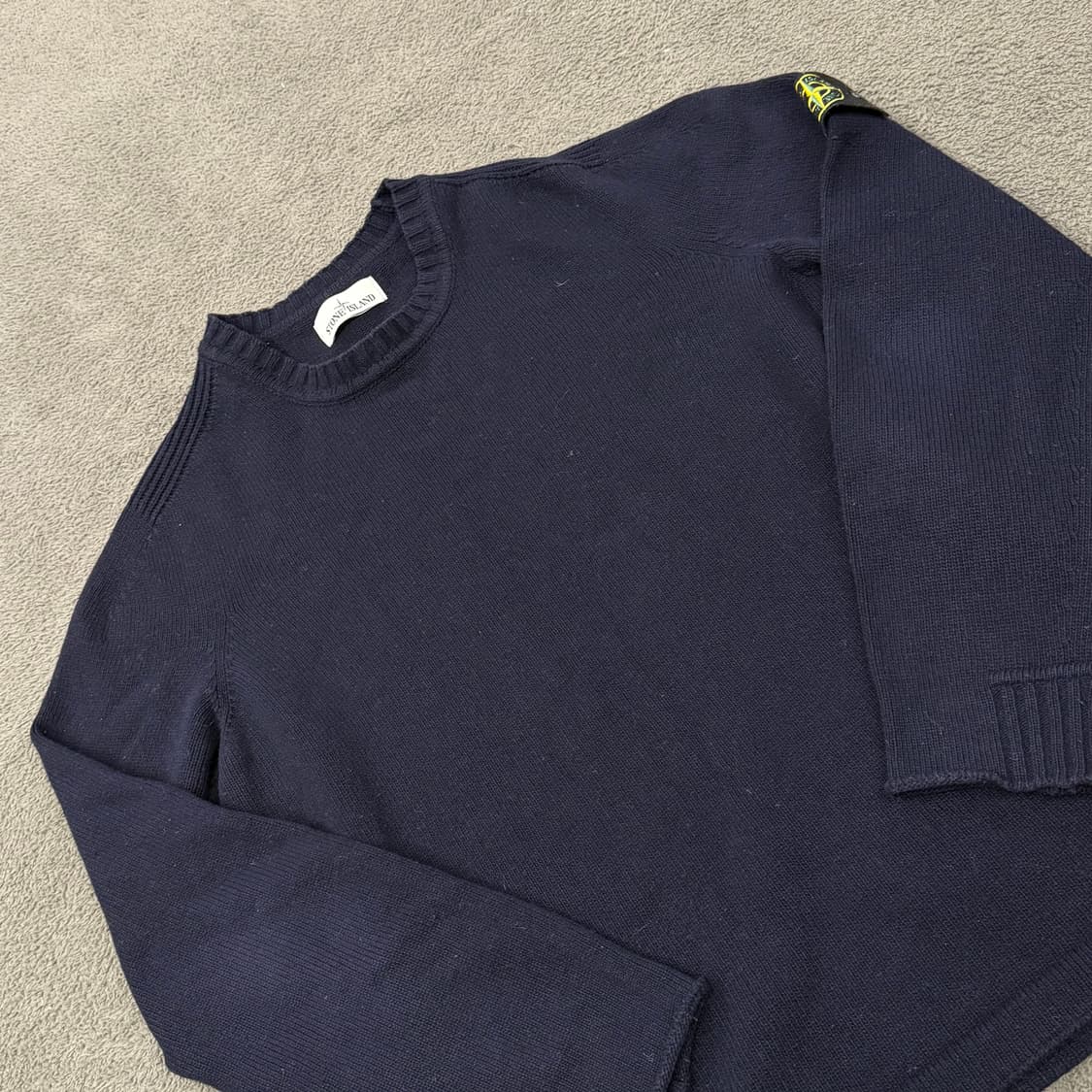 [정품/XXL] 스톤아일랜드 와펜 크루넥 니트 스웨터 상품이미지1