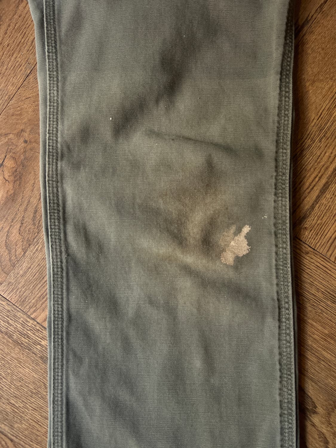 [31]칼하트 USA 더티워싱 모스그린 싱글니 카펜터 워크 팬츠 상품이미지6