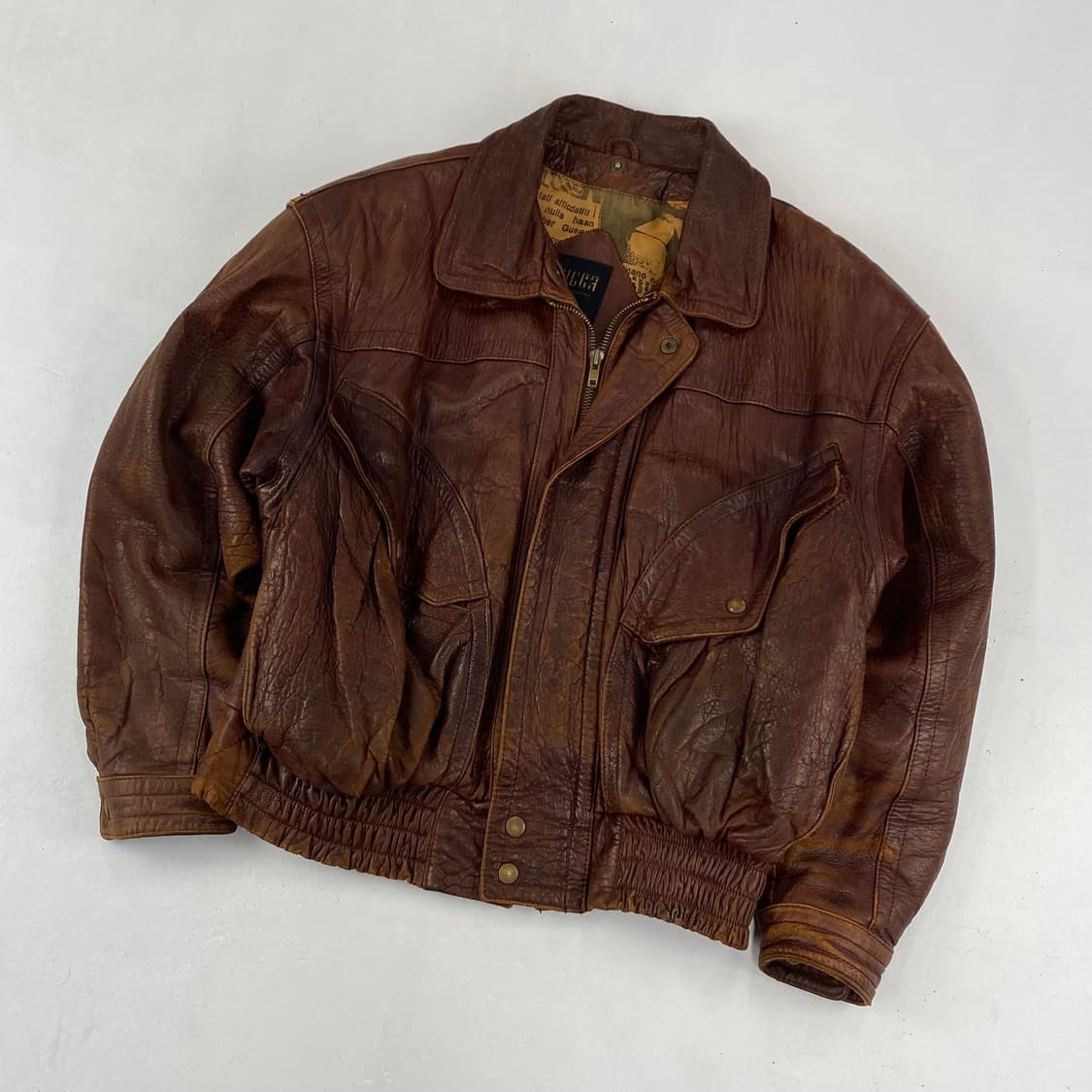 JPN 빈티지 양가죽 A-2 레더 봄버 자켓 (100) 상품이미지1