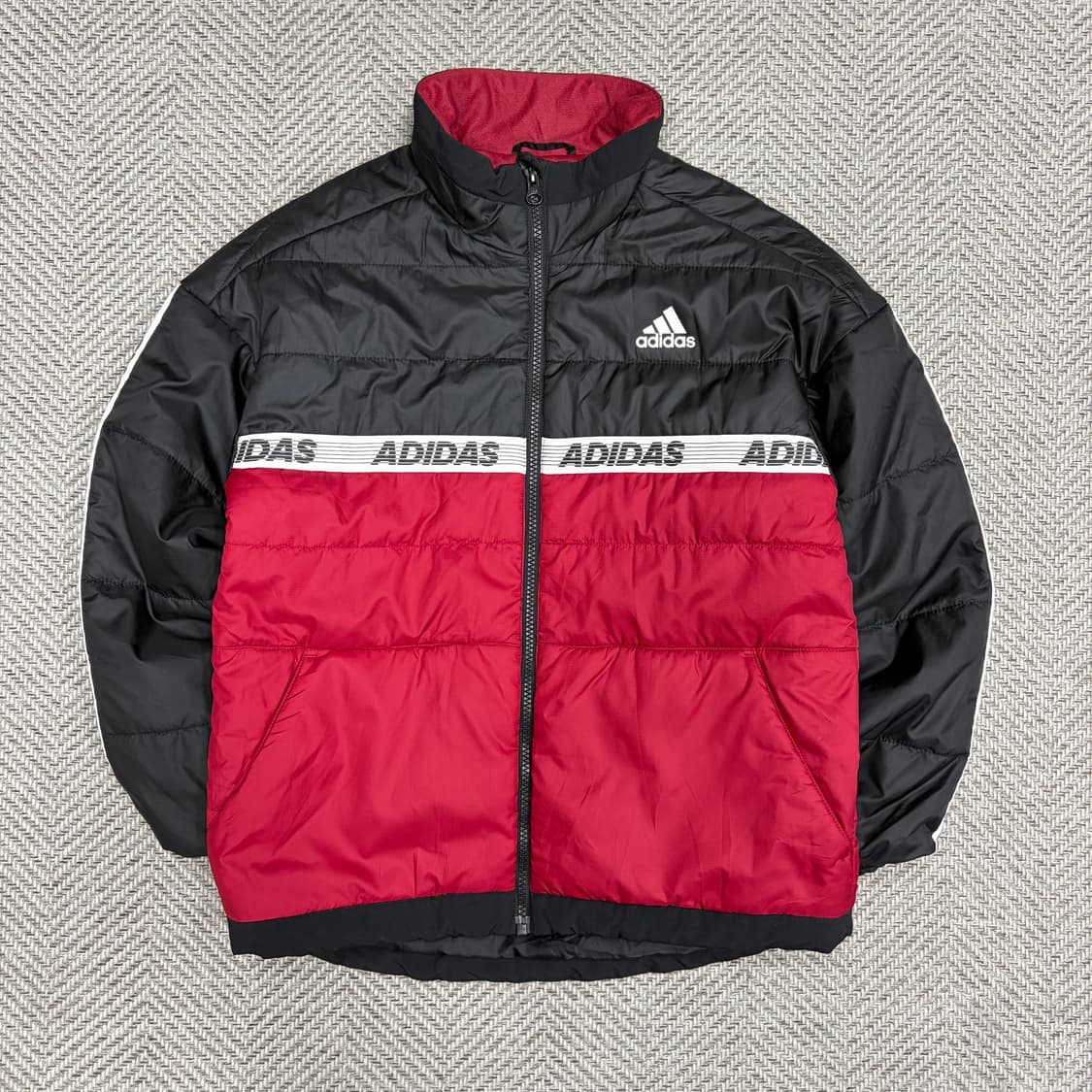 아디다스 키즈 배색 패딩 v1181 상품이미지1