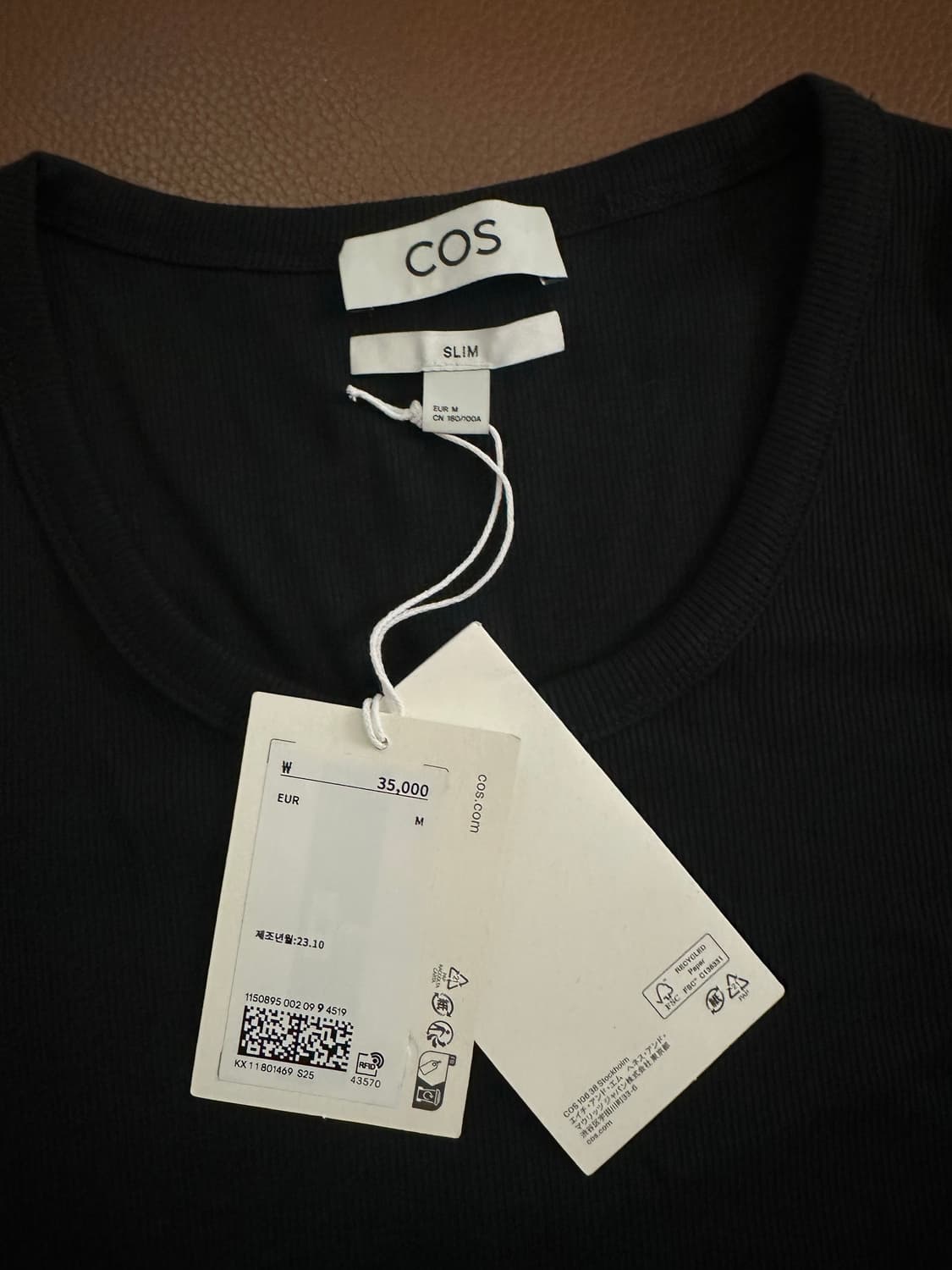COS 코스 블랙 민소매 슬리브리스 M 새상품 상품이미지3