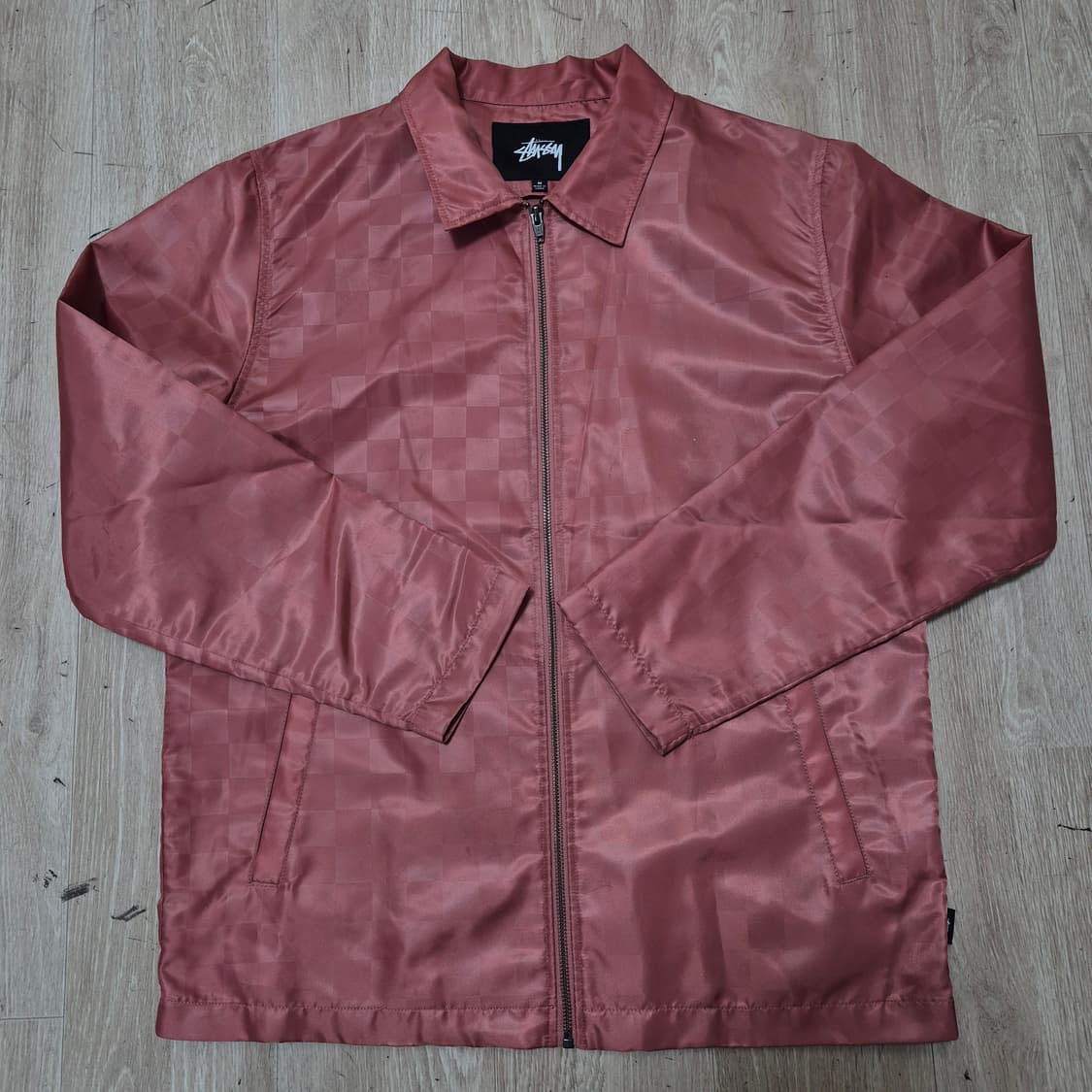 스투시 인터내셔널 체커보드 사틴 코치자켓 M(95) 상품이미지1