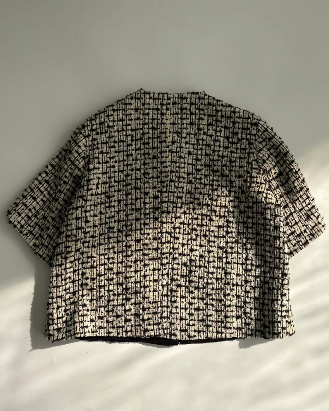 타임 한섬 TIME 21년 신형 울 블렌드 반팔 트위드 하프 자켓 상품이미지3