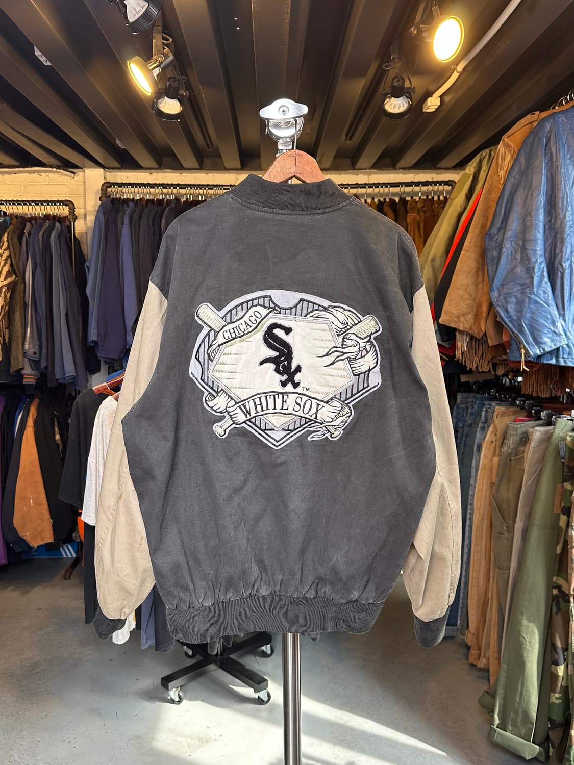 90s 스타터 Mlb 페이드 시카고 화이트삭스 베이스볼 자켓 상품이미지2