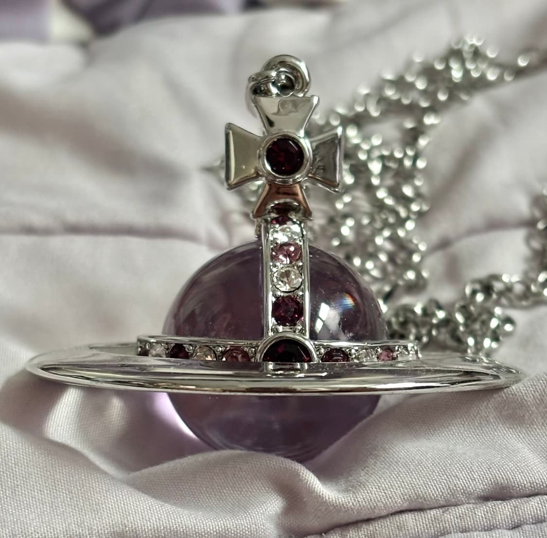 비비안웨스트우드 자이언트 orb 목걸이 퍼플 상품이미지2