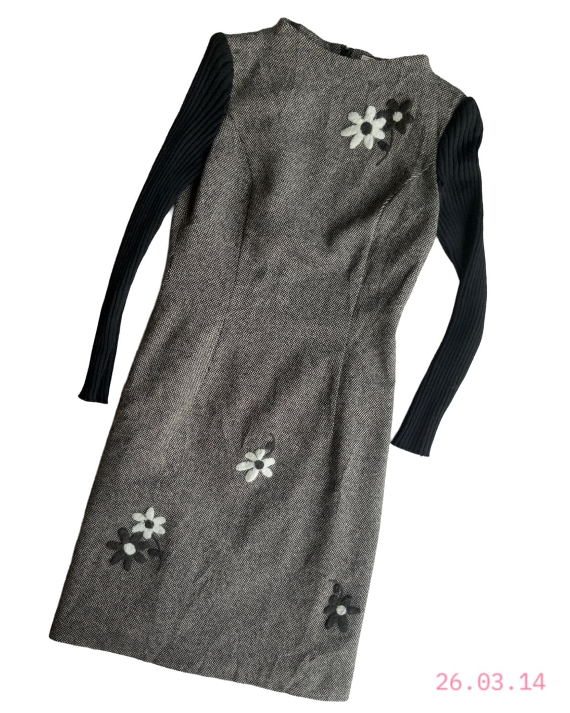 Floral Grey Dress 플로럴 그레이 드레스 상품이미지2