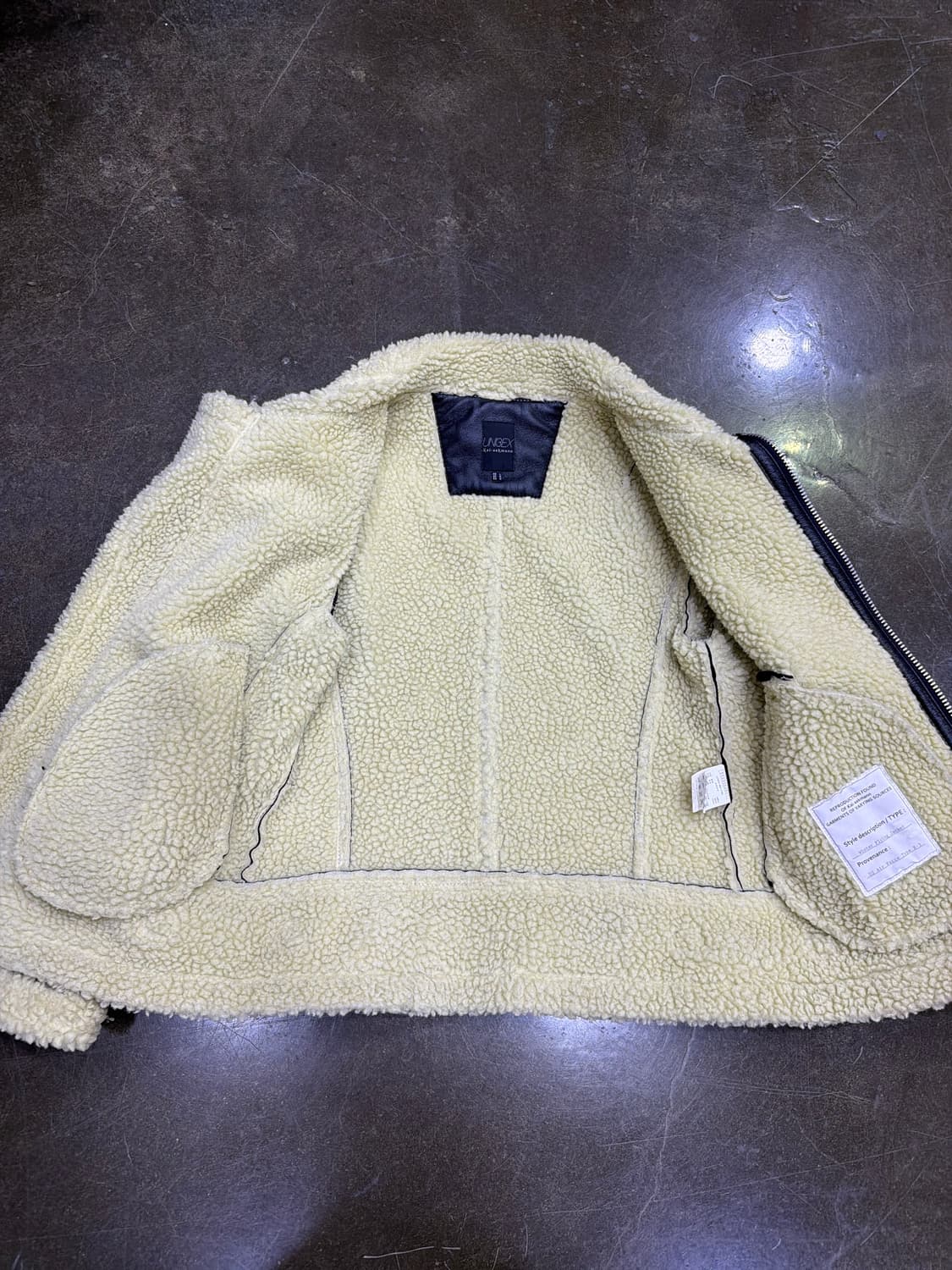 카이아크만 B-3 무스탕 자켓 블랙 L 상품이미지8