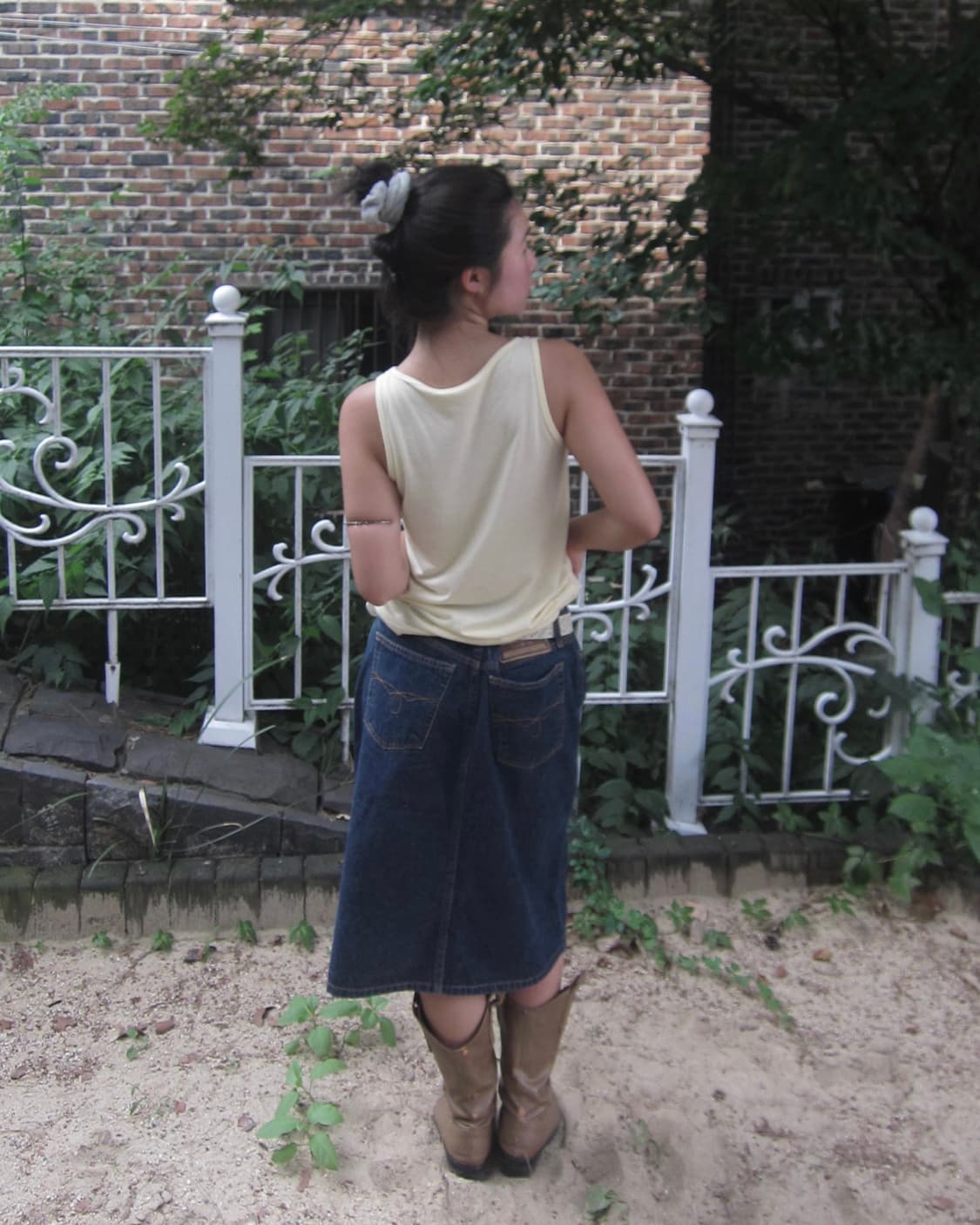 vintage denim midi skirt 상품이미지8
