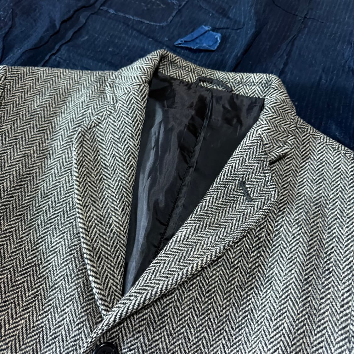 90‘s 빈티지 헤링본 트위드 울 자켓 L 상품이미지2