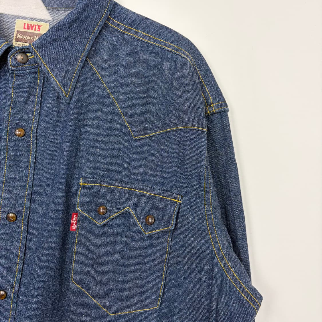 90s 리바이스 lvc 데님 웨스턴 셔츠 상품이미지4