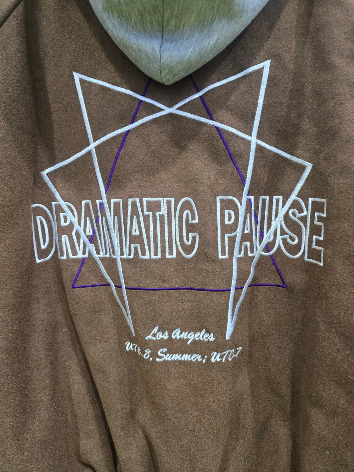 Attention 브라운 후드 스타디움 자켓 상품이미지7