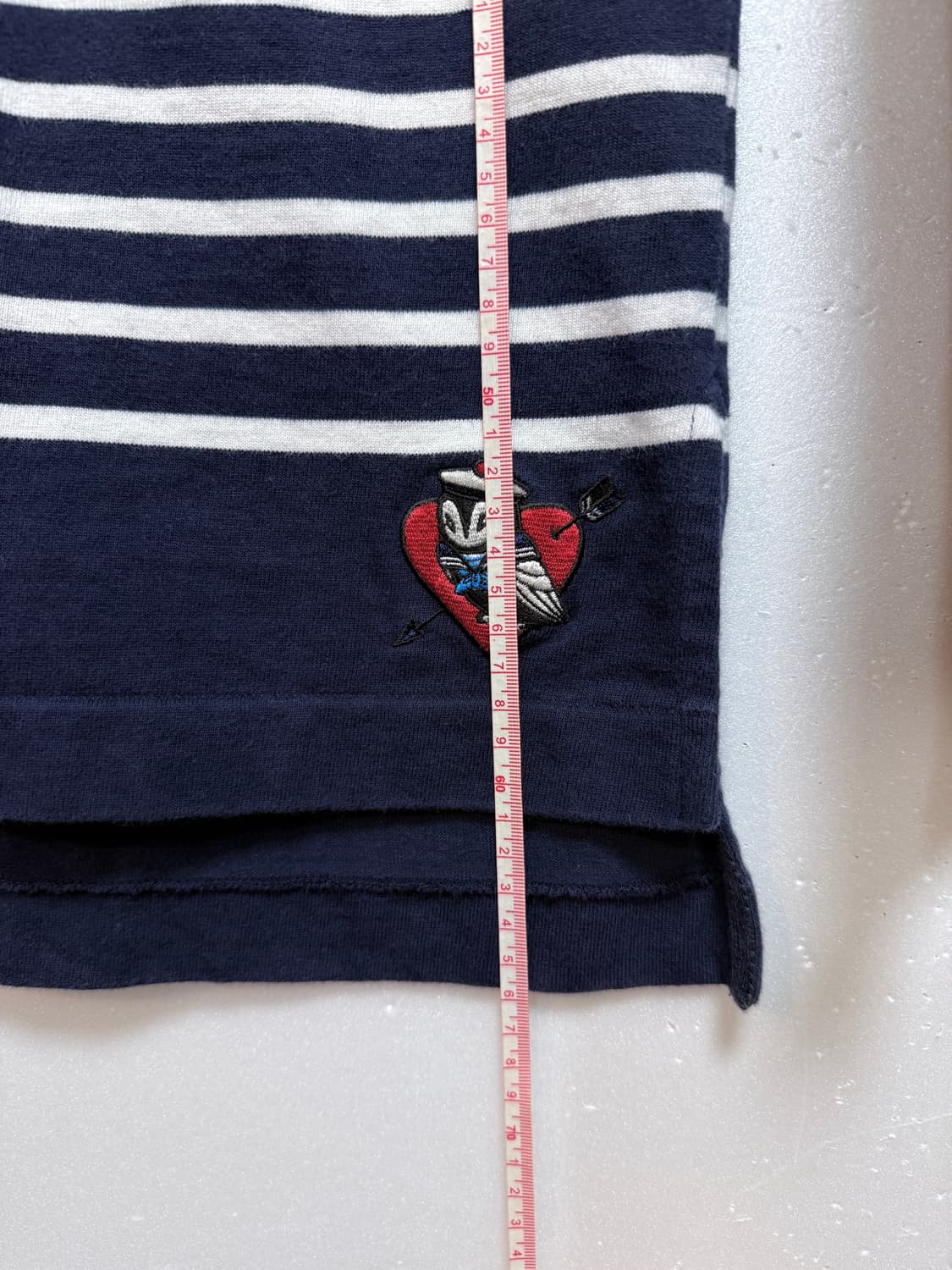 럭키슈에뜨 스트라이프 티셔츠 38( 55)단가라 긴팔 네이비 상품이미지8