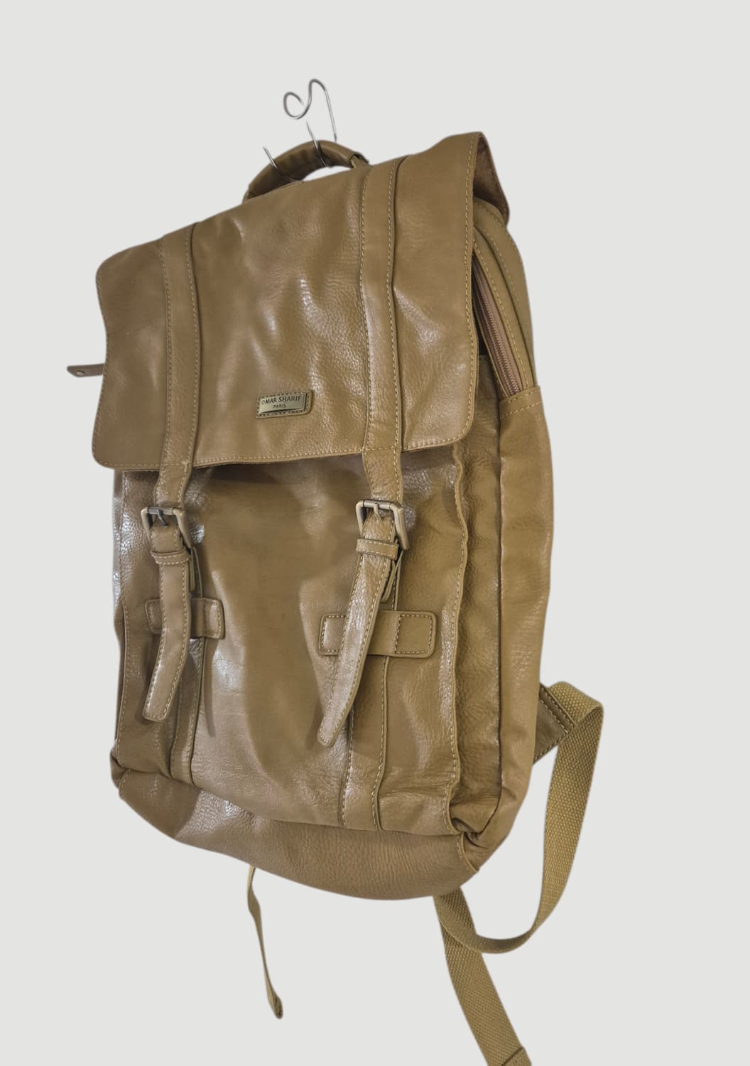 오마샤리프 파리 빈티지 가죽백팩 가방 상품이미지2