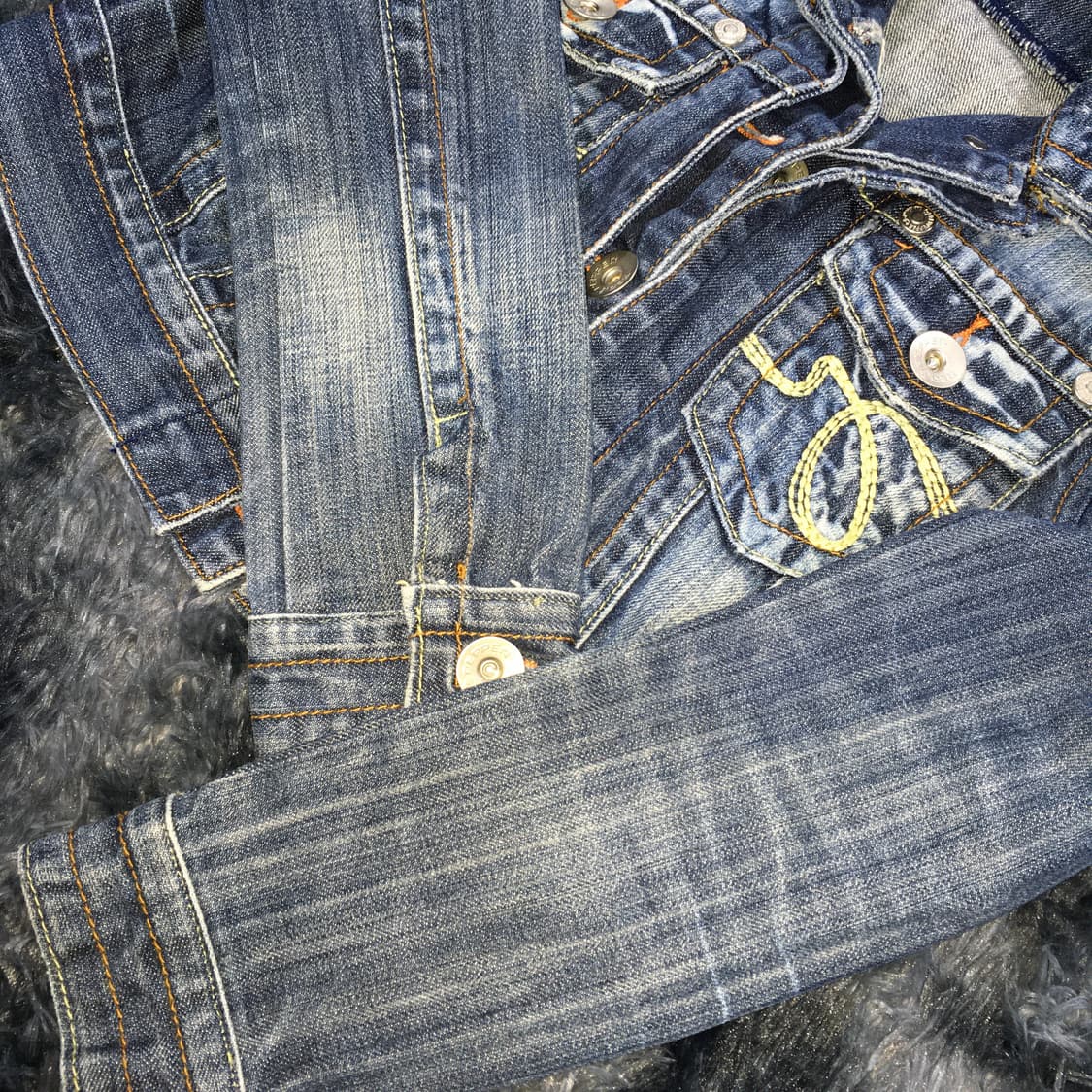 투티/0118 레드페퍼 워싱 크롭 데님 청자켓 y2k  상품이미지8