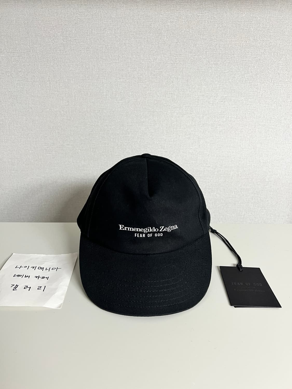 [OS] 피어 오브 갓 × 에르메네질도 제냐 코튼 베이스볼 캡 블랙 상품이미지6
