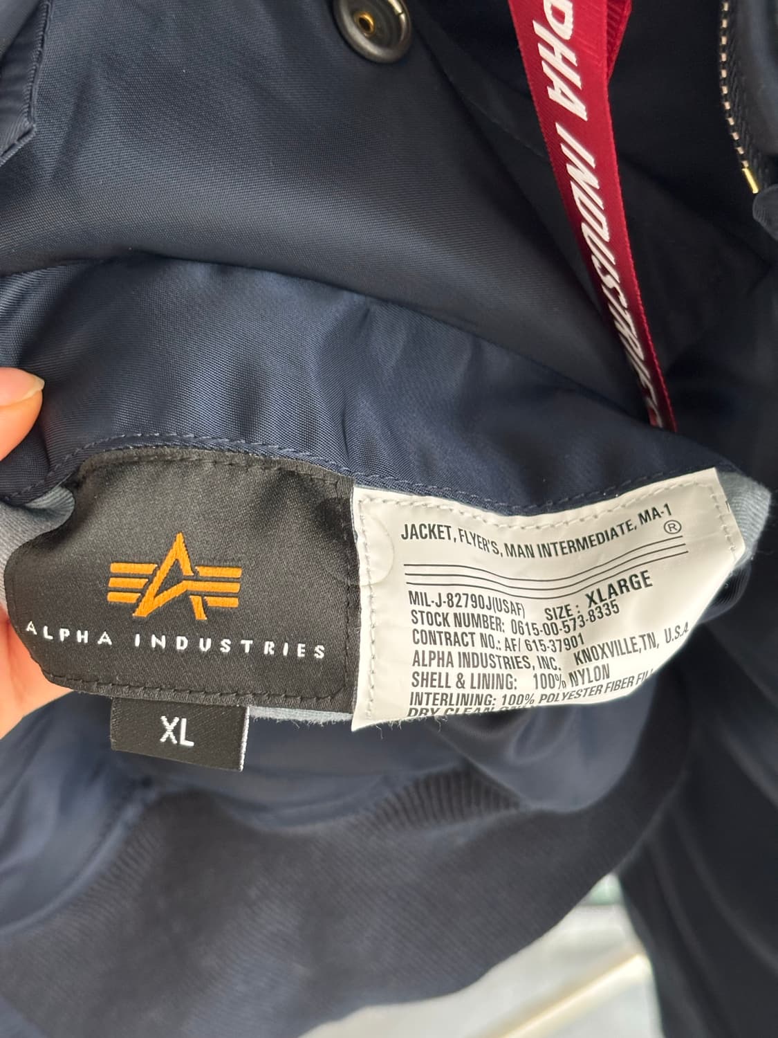 (새상품) ALPHA INDUSTRIES 알파 인더스트리 MA-1 플라이 상품이미지9