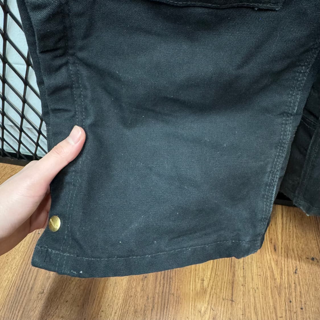 칼하트 오리지널 워크웨어 오버롤 멜빵 더블니 포인트 블랙 상품이미지9