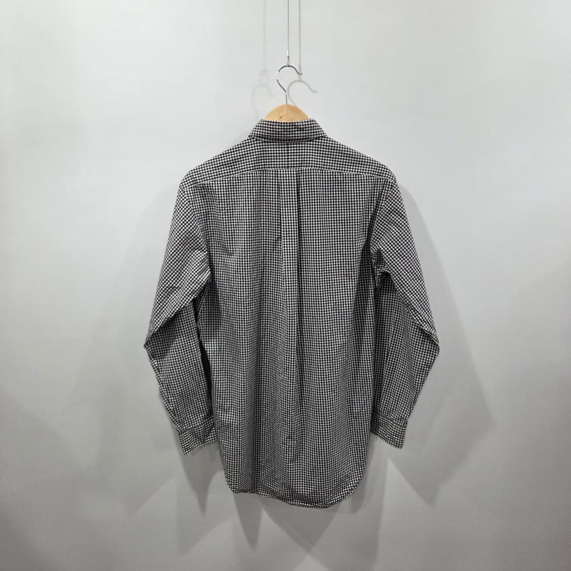 폴로랄프로렌 버튼다운 블랙 깅엄체크 셔츠 S 상품이미지3