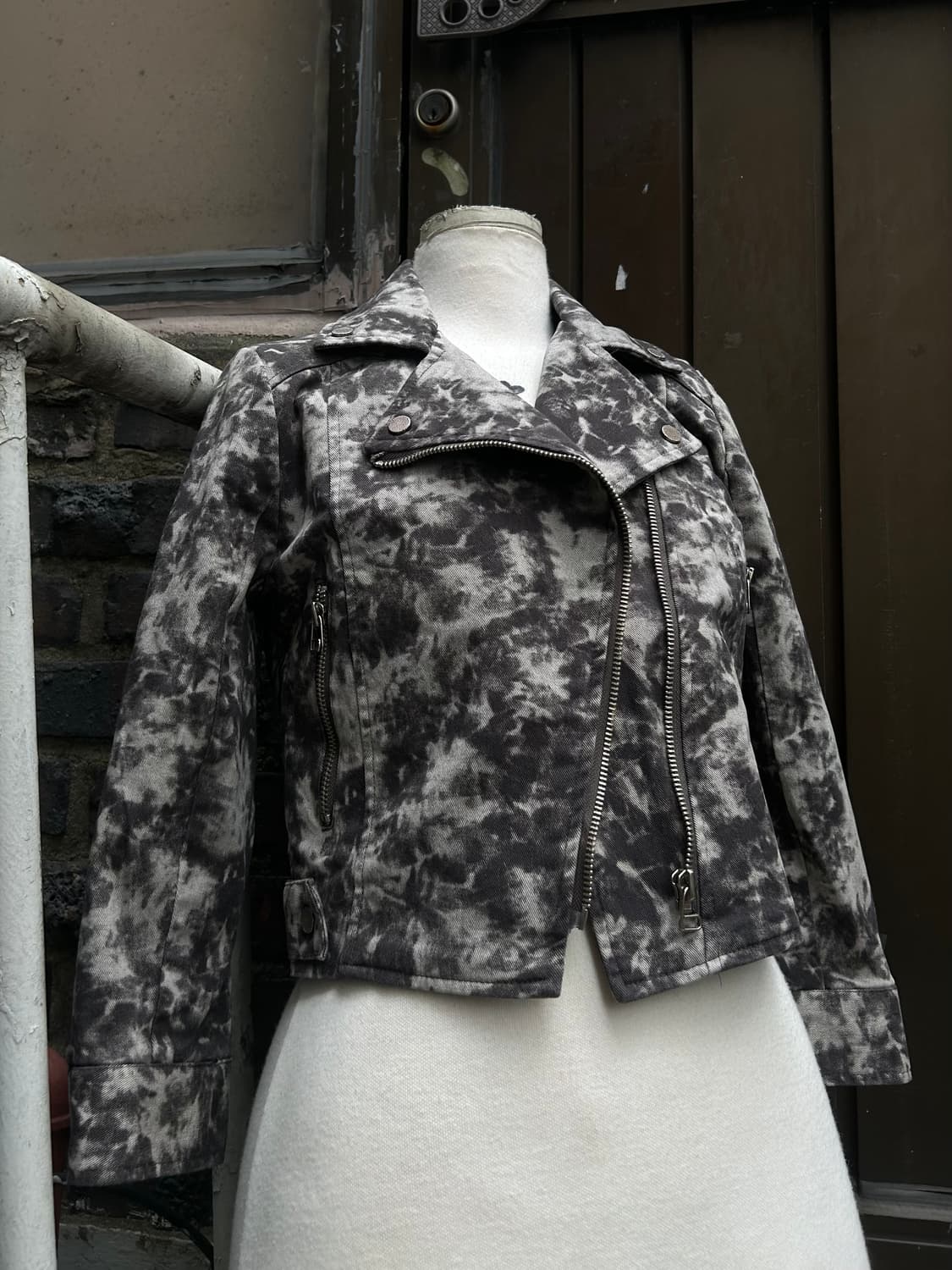 2000s VTG 락시크 워싱 y2k 크롭 데님자켓 상품이미지1